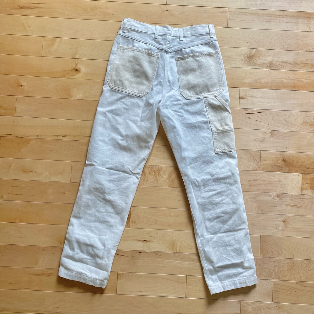 Madewell Cream Patchwork Utility Jeans - Picture 3 of 9